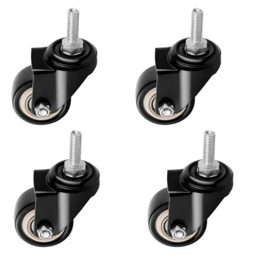 S-POLYTEC 40mm Lenkrolle mit Gewindestift M8 und Bremse - Ø 40mm Lenkrollen für flexible Konstruktionsprofile – mit hoher Tragfähigkeit bis 150 kg. Ideal für Werkstätten und DIY-Projekte, wendig und stabil für maximale Mobilität.