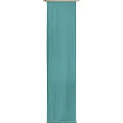 Wirth Schiebegardine Newbury, 57 cm, blickdicht, Jacquard, ohne Befestigungszubehör, türkis - Elegante Schiebegardine in türkis, 57 cm breit und 175 cm hoch. Ideal als Sichtschutz und Raumteiler. Mit Klettband-Aufhängung für einfache Installation. Pflegeleicht bei 30°C Maschinenwäsche.