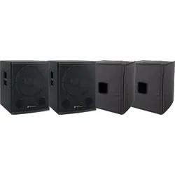 Pronomic Lautsprecher-Hülle SA-18 Aktiv Subwoofer + Cover 2x Set - Lautsprecher-Hüllen für 18-Zoll-Woofer, aus robustem Nylon gefertigt, schützen Deine Subwoofer vor Kratzern und Staub, ideal für den Einsatz auf Tour oder im Proberaum.