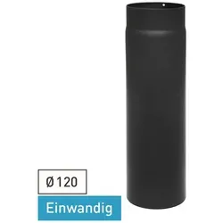 raik Rauchrohr 120 mm - Ofenrohr aus 2 mm Stahlblech - Aschesauger Zubehör, hitzebeständiges Senotherm-Schwarz, ideal für sichere und effiziente Rauchabfuhr, Made in Germany.