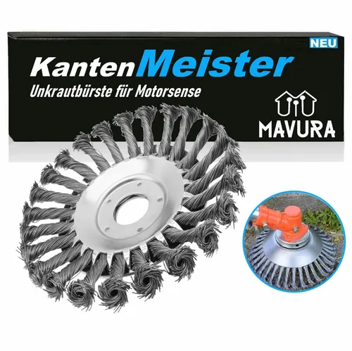 MAVURA Motorsensenmesser KantenMeister Freischneider - Motorsensenmesser für effektive Unkrautentfernung, ideal für Gartenprofis und Hobbygärtner mit 25,4 x 150 mm Klingenformat.