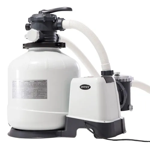 Intex 26652 Sandfilteranlage 12.000 l/h - Pumpen für Pools bis 42.000 l, mit effizienter Umwälzleistung von 12.000 l/h, sorgt für kristallklares Wasser und ist einfach zu bedienen.