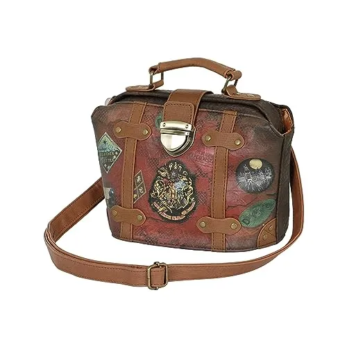 Harry Potter Railway-Doctor Schultertasche, Braun - Messenger-Bags mit Vintage-Aktentaschen Design, verstellbarem Schultergurt und praktischem Innenfutter für optimale Organisation.