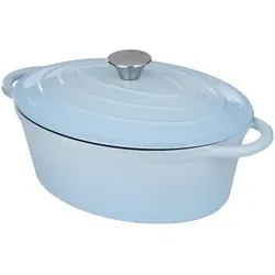 Butlers Gusseisentopf, Blau, 4,15 l, Kochen, Auflaufformen - Der Butlers Gusseisentopf in Blau kombiniert Funktionalität und Stil. Mit seiner stabilen Beschaffenheit und exzellenter Wärmespeicherung bleibt dein Essen länger heiß – ideal für gesellige Abende. Perfekt für Eintöpfe und Fleischgerichte.
