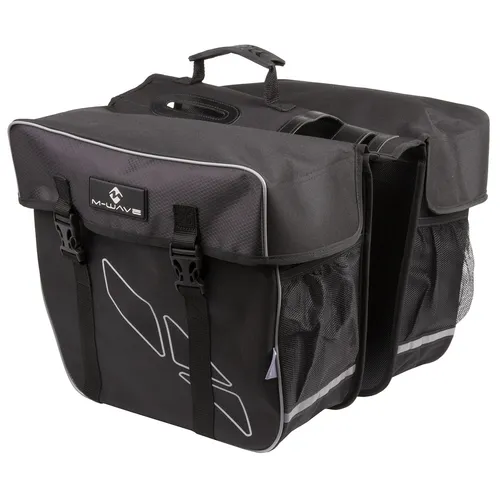 M-Wave Doppel Gepäckträger Tasche - Fahrradtaschen mit 30 L Kapazität, leicht und robust aus Nylon, ideal für Mountainbikes, perfekt für Radsport-Enthusiasten.