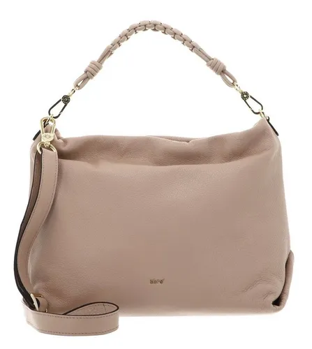 Abro Schultertasche Leather Dalia beige - Elegante Schultertasche aus 100% Rindsleder in Beige, mit abnehmbarem und verstellbarem Schulterriemen. Ideal für den täglichen Gebrauch und stilvolle Akzente.