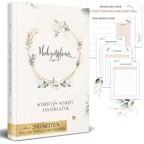 Stefanie Reindl Photography Hochzeitsplaner Buch - Wedding Planner & Organisator - 24 Checklisten & Budgetplaner - 260 Seiten - 25x18x3cm - 2025