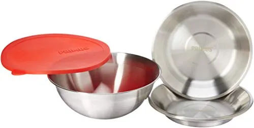 Primus Campfire Serving Kit - Camping Zubehör in Grau - Kochutensilien für Campingliebhaber, beinhaltet alles für die perfekte Mahlzeit im Freien und ist leicht zu transportieren.