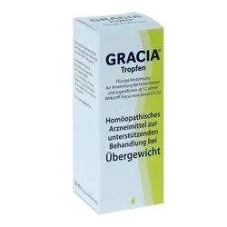 Gracia Tropfen - Hochwertige Tropfen zur Unterstützung der Pflege bei Übergewicht, mit geprüften Inhaltsstoffen und in praktischer Flasche für die einfache Dosierung.
