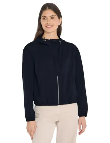 CECIL Blouson mit verstellbarer Kapuze - Modischer Damen-Blouson von Cecil, hüftlang und lässig geschnitten. Verstellbare Kapuze und praktische Eingrifftaschen bieten Komfort und Stil. Ideal für entspannte Outfits im Alltag.