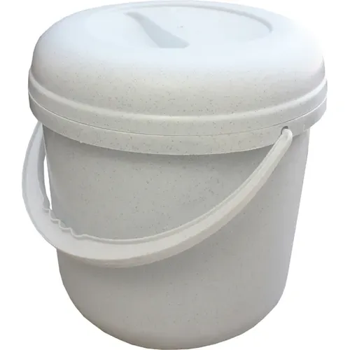 Teko-plastic Bekaform Mülleimer 10 L mit Deckel und Kunststoff-Bügel - Praktischer Mülleimer mit 10 Litern Fassungsvermögen, ideal für den täglichen Einsatz. Der granitfarbene Eimer überzeugt durch sein modernes Design und die einfache Handhabung dank des Kunststoff-Bügels und Deckels.