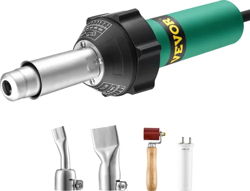 VEVOR Heißluft-Kunststoffschweißgerät, 1600 W Heißluftpistole, 50–600 °C PVC-TPO-Vinyl-Schweißpistole Kunststoff, geeignet für PP/PE/PVC-Platten