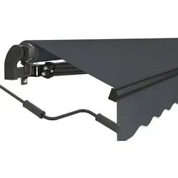 empasa Gelenkarmmarkise "START" manuelle Markise für Balkon, Aluminium-Gestell in anthrazit grau 350 cm x 250 cm