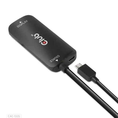 Club3D HDMI + MicroUSB zu DP Adapter 4K120Hz - Aktiver Adapter für 4K120Hz Videoübertragung, ideal für Gamer und Multimedia-Enthusiasten, Kategorie: Kabel & Adapter