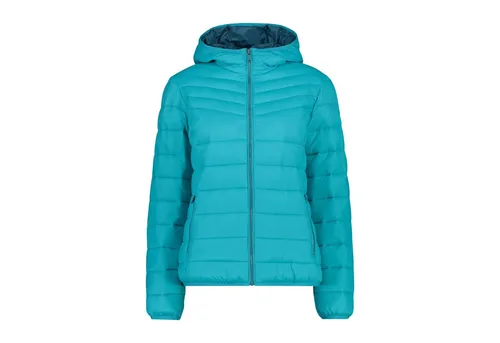 CMP Steppjacke in Türkis - Größe 34, Damenjacke mit DuPont Sorona Technologie, wärmeisolierend und atmungsaktiv