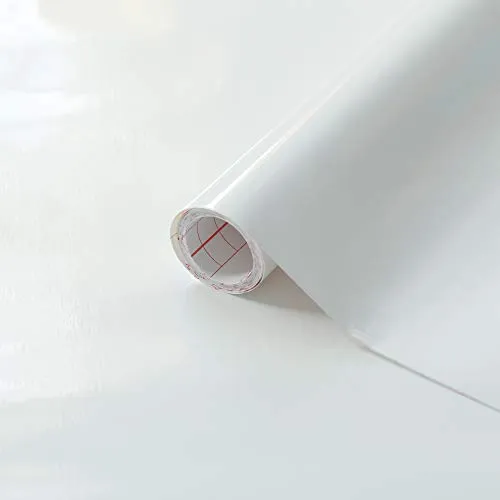 d-c-fix Möbel-Klebefolie Weiß, 45 cm x 2 m - abwaschbare und selbstklebende Deko-Folie für Küche, Schrank, Tisch & Fensterbank - modern & nachhaltig