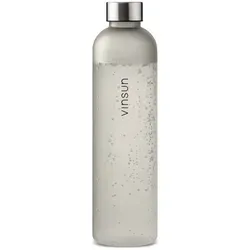 Vinsun Trinkflasche Tritan Wasserflasche 1L, Sportflasche Kohlensäure geeignet & BPA frei, Auslaufsicher, bruchsicher, geruchs- und geschmacksneutral grau 1000 ml | 28 cm