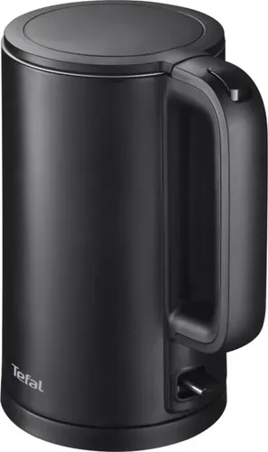 Tefal KO1408E0 Elektrischer Wasserkocher - Wasserkocher mit sicherer doppelwandiger Isolierung, Edelstahl-Innenwand und Einhandöffnung für müheloses Befüllen. Ideal für den Alltag und einfach zu reinigen.