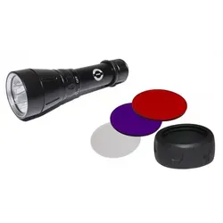Tauchlampe Spider T-3000 - 3000 Lumen für Taucher - Hauptlampe mit 3000 Lumen Chipleistung, 4 Dimmstufen und 100m Wasserdichtigkeit, ideal für alle Taucheinsätze. Lieferung inklusive Zubehör für optimale Nutzung.