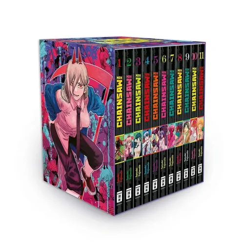 Chainsaw Man Schuber mit Extra: Bände 1 bis 11 - Action & Martial Arts Mangas: Exklusiver Schuber mit allen Bänden 1 bis 11 und besonderen Extras für Fans der Reihe.