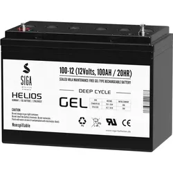 SIGA 100Ah 12V GEL Batterie - Hochwertige Solarbatterie mit 100Ah Kapazität, wartungsfrei und ideal für Solar, Boot und Wohnmobil. Ventilgeregelt für optimale Leistung.