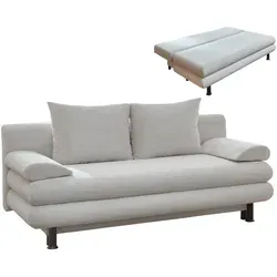 Carryhome Schlafsofa 2-Sitzer, Natur - Stylisches Schlafsofa mit Bettkasten und Schlaffunktion, ideal für Wohnzimmer und Gästezimmer, komfortable Füllung aus Polyester und Schaumstoffflocken.