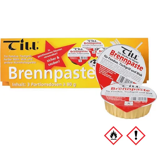 Sicherheits-Brennpaste 3er Set - Brennpaste Set 540, ø 80g, ideal für sicheres und effektives Kochen im Freien, perfekt für Camping und Grillpartys.