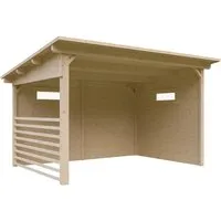 SKAN HOLZ Vimmerby Pavillon 410 x 310 cm - Pavillon aus robustem Holz, ideal für Gartenpartys und entspannte Stunden im Freien, mit großzügigen Maßen von 410 x 310 cm.