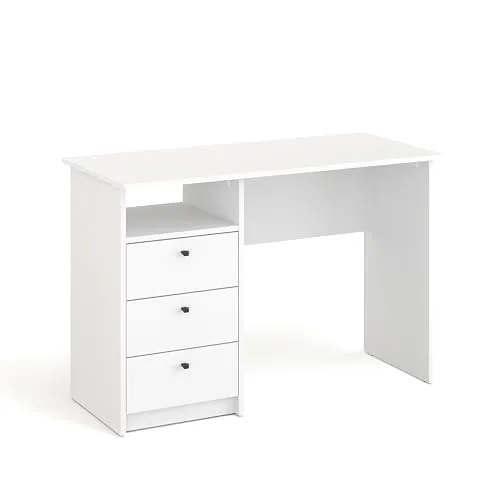 KOMTO Schreibtisch mit Schubladen - Moderner Büro PC-Tisch - Schreibtisch mit 3 Schubladen, flexibel einsetzbar und ideal für Home Office oder Kinderzimmer. Kompakte Größe sorgt für Ordnung und effizientes Arbeiten.