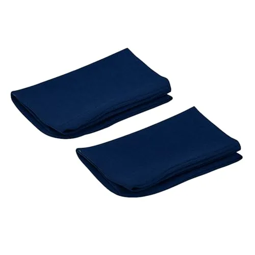 Alkamto 2 Stück Kissenbezug 40x25x10 cm für Nackenstützkissen Reisekissen, Baumwolle Waschbar Atmungsaktiv,Ergonomisch Weich, Kissenbezüge (Marineblau)
