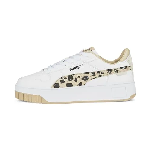 Puma Carina Street Animal Sneakers - Freizeitschuhe & Sneaker für Damen, mit auffälligem Animal-Print und SOFTFOAM+ Komfort-Einlegesohle für weiche Dämpfung und optimalen Tragekomfort. Hergestellt aus mindestens 20 % recyceltem Material.