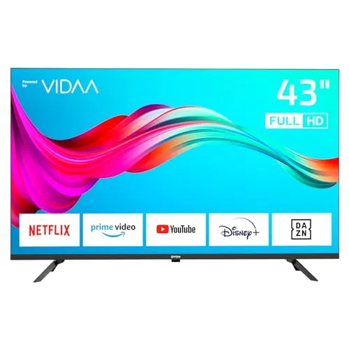 DYON Smart 43 VX - 43 Zoll Full-HD Fernseher, Smart TV mit Netflix, Prime Video, YouTube und integriertem WLAN