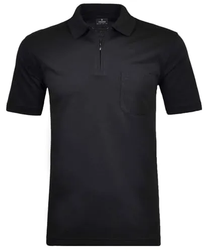 RAGMAN Herren Kurzarm Poloshirt Schwarz M - Stylisches Poloshirt für Herren in Schwarz, ideal für Freizeit und Business. Hoher Tragekomfort und pflegeleichte Materialien.