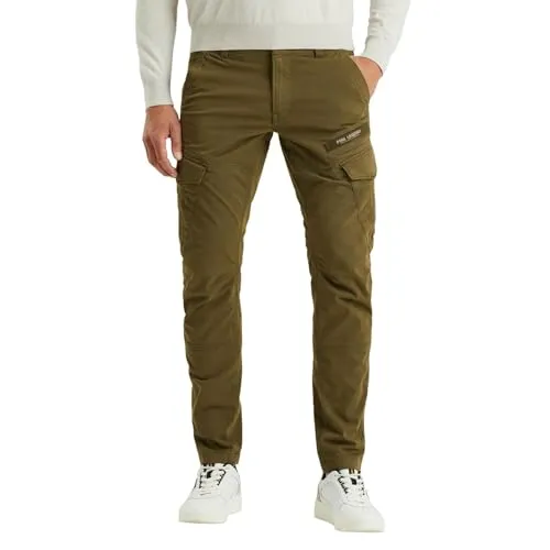 PME Legend Cargohose Nordrop in Oliv, Größe 36/32 - Herren-Stoffhose mit schmalem Schnitt, flexibler Baumwoll-Mix und praktischen Pattentaschen für optimalen Komfort und Funktionalität.