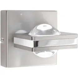 Paul Neuhaus Q-Fisheye LED Wandleuchte 2-flammig - Smart Home Wandleuchte mit RGB-Farbwechsel, dimmbar und steuerbar per Fernbedienung oder Alexa. Ideal für Schlafzimmer oder Flur, speichert die letzte Lichtfarbe.