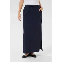 Kaffe Rock "Kanaya Liah" in Dunkelblau - Größe 36 - Stylischer Rock aus reiner Baumwolle mit elastischem Bund und schlitziertem Saum. Ideal für einen bequemen und modernen Look. Perfekt für den Alltag!
