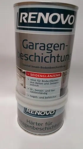 Kg Garagen-Boden-Beschichtung 2-komponentig RAL7001 silbergrau Epoxidharz Garagenbeschichtung 1