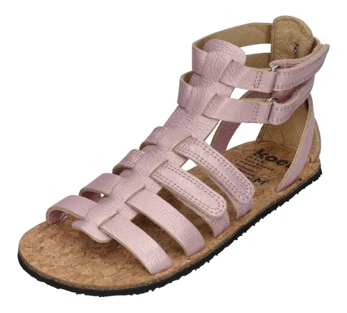 KOEL AURA METALLIC Barfußschuh Pink – Flexibel und Rutschfest - Hochwertiger Barfußschuh aus Leder mit rutschfester Gummisohle und Korkdecksohle. Perfekt für den täglichen Einsatz, mit Klettverschluss für einfaches An- und Ausziehen. Handmade in Portugal.
