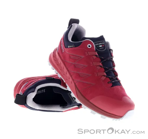Dolomite Croda Nera GTX Damen Trekkingschuhe - Dunkelrot 6,5 - Vielseitige Trekkingschuhe mit Obermaterial aus Wildleder und Stretchmaterial. Wasserdichtes GORE-TEX Futter und Vibram Laufsohle bieten optimalen Grip und Komfort für Ihre Bergwanderungen.