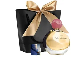 AVON Cosmetics Eau de Parfum FAR AWAY Spray Taschenspray Deoroller Geschenktasche Set, 3-tlg., Langanhaltender Lieblingsduft, Orientale Verführung, Geschenkset