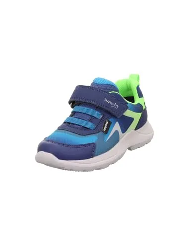 Superfit Rush Jungen Sneaker - Leicht gefüttert in Blau/Hellgrün 41 EU - Wasserdichte und atmungsaktive Sympatex-Membrane für optimalen Komfort. Ideal für aktive Kinder, mit herausnehmbarer Einlegesohle aus chromfreiem Leder.