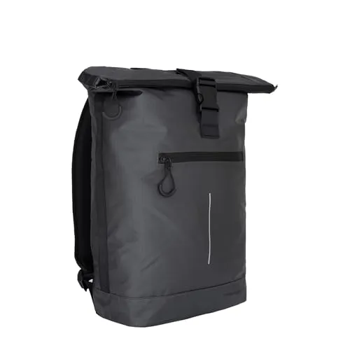 Hugo New York Rolltop Rucksack 17L in Schwarz - Stylischer Rolltop Rucksack mit 17L Volumen, ideal für den Alltag. Robustes Material, verstellbare Tragegurte und 5 Fächer sorgen für Komfort und Ordnung.