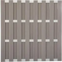 GroJaFertigzaun Sichtschutzzaun Quadratisch WPC/BPC, Bi-Color Sand - Gartenzäune mit modernem Design, wetterfest und langlebig – ideal für stilvollen Sichtschutz im Garten.
