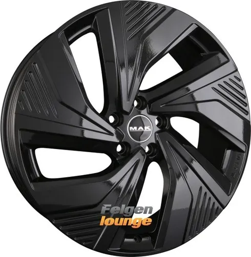 MAK Electra Alufelgen 9x20" ET35 - Felgen in Gloss Black, 20 Zoll, ideal für sportliche Fahrzeuge mit einer maximalen Traglast von 800 kg und modernem Design.