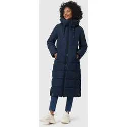 MARIKOO Damen Winterjacke Steppmantel - Lang gesteppter Parka, warm gefüttert und stylisch mit hohem Kragen