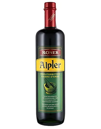 Alpler Amaro d'Erbe Roner 0,7 ℓ - Halbtrockener Kräuterlikör - Erleben Sie den einzigartigen Geschmack des Alpler Amaro d'Erbe Roner, hergestellt aus erlesenen Alpenkräutern nach einem alten Klosterrezept. Ideal für Cocktails oder pur.