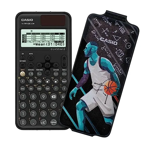 Casio FX-991DE CW ClassWiz technisch wissenschaftlicher Rechner mit Art-case "basketball", deutsche Menüführung (limited edition)