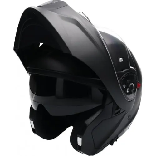 Scorpion EXO-930 EVO Solid Klapphelm - Matt-Schwarz - S - Motorradhelm mit modularer Funktion für Open-Air-Gefühl, ECE-zertifiziert und ausgestattet mit Pinlock® Maxvision für 100% beschlagfreie Sicht. Ideal für Brillenträger dank Kwikfit™.