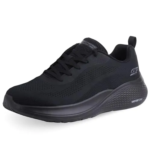 Skechers Bobs Infinity - Vapor Exact 118250-BBK - Halbschuhe für Herren in Schwarz, mit atmungsaktivem Textilmaterial und schnürbarem Verschluss für optimalen Tragekomfort im ganzjährigen Einsatz.