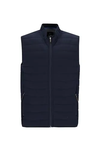 hajo Indoor-Sweatweste ohne Arm - XXL, Marine - Moderne Sweatweste aus Baumwollmaterialmix mit Stehkragen und praktischen seitlichen RV-Einschubtaschen. Ideal für lässige Freizeitlooks.